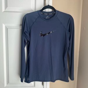 Nike Drifit Navy Blue Long Sleeve Shirt